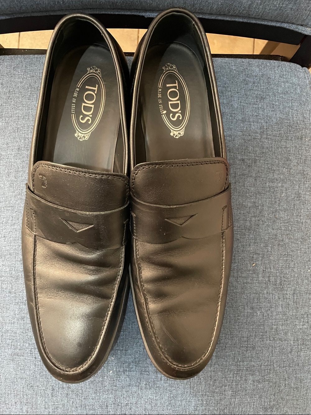 Tod's Black Leather Penny Loafers - Classic Slip-On size 10.5 designer
Men’s